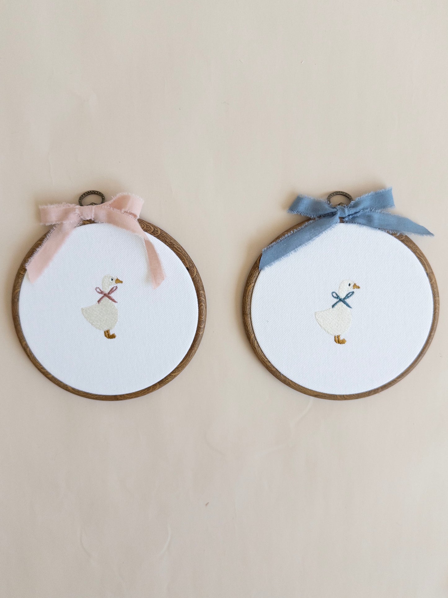 Mother Goose Embroidered Hoop Sign