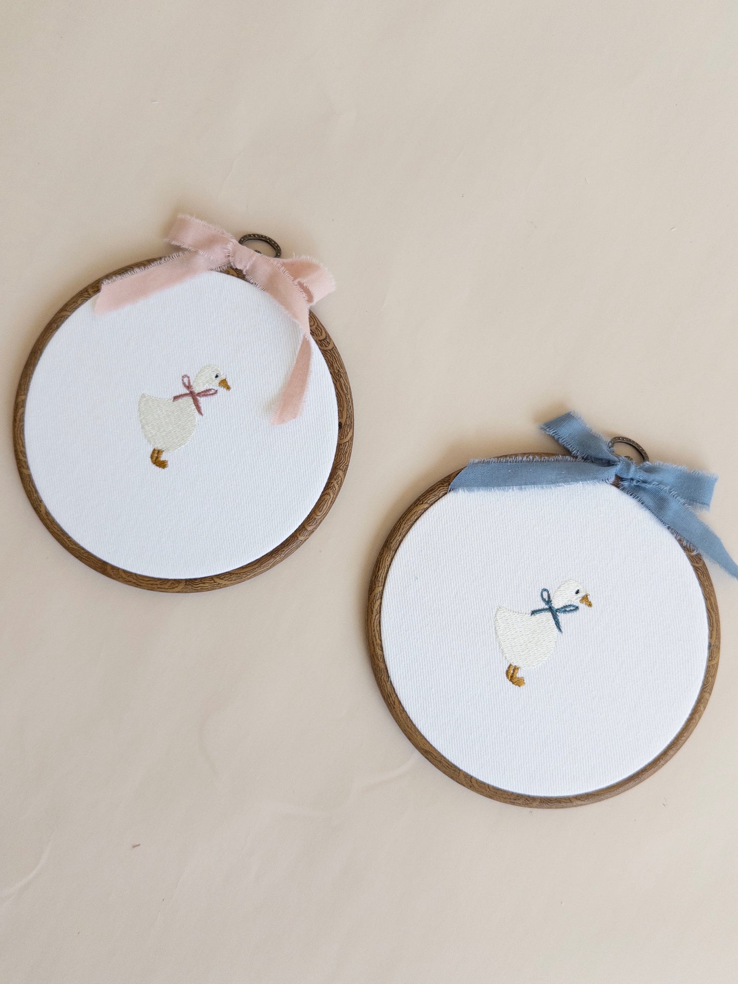 Mother Goose Embroidered Hoop Sign