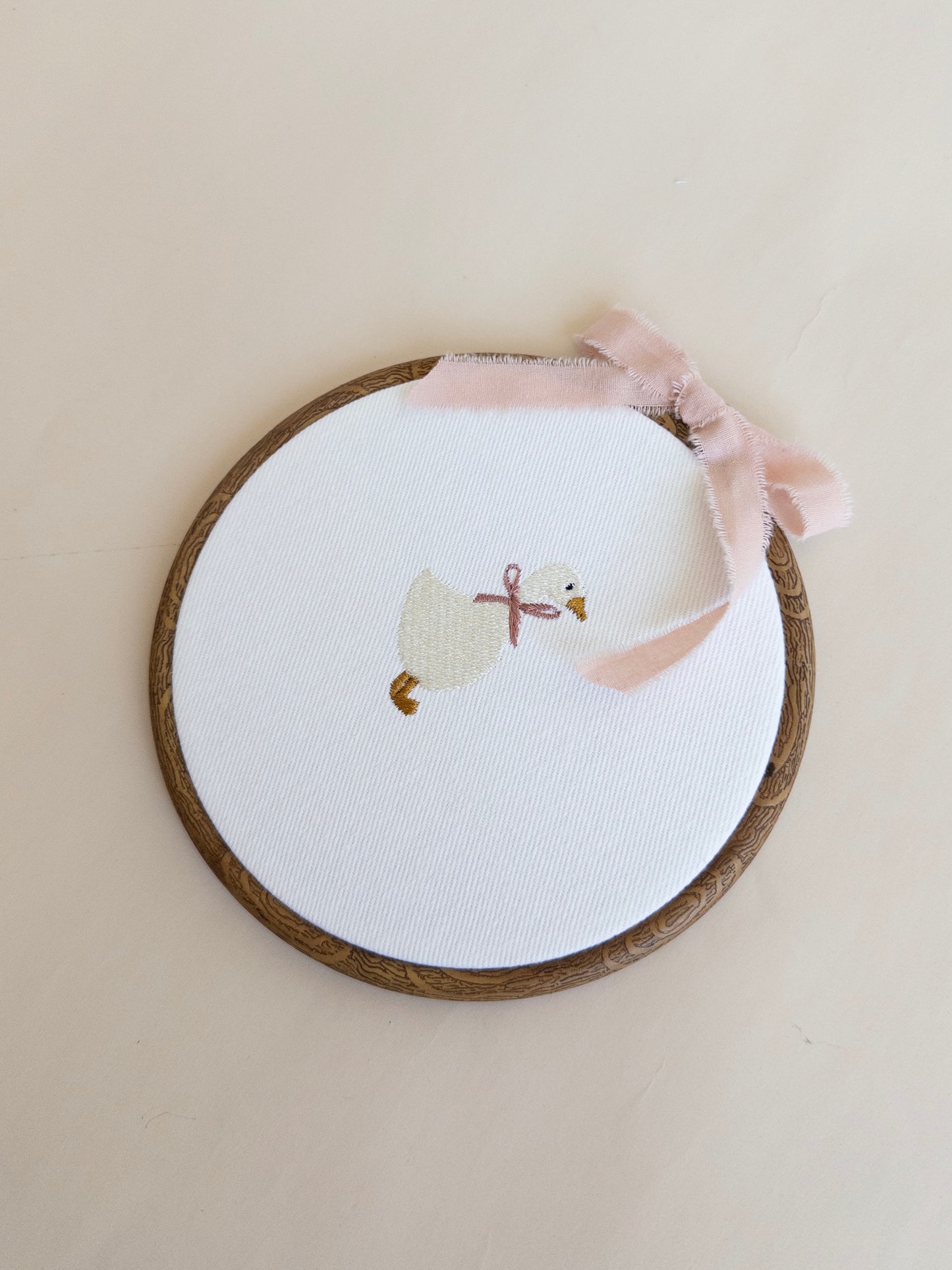 Mother Goose Embroidered Hoop Sign
