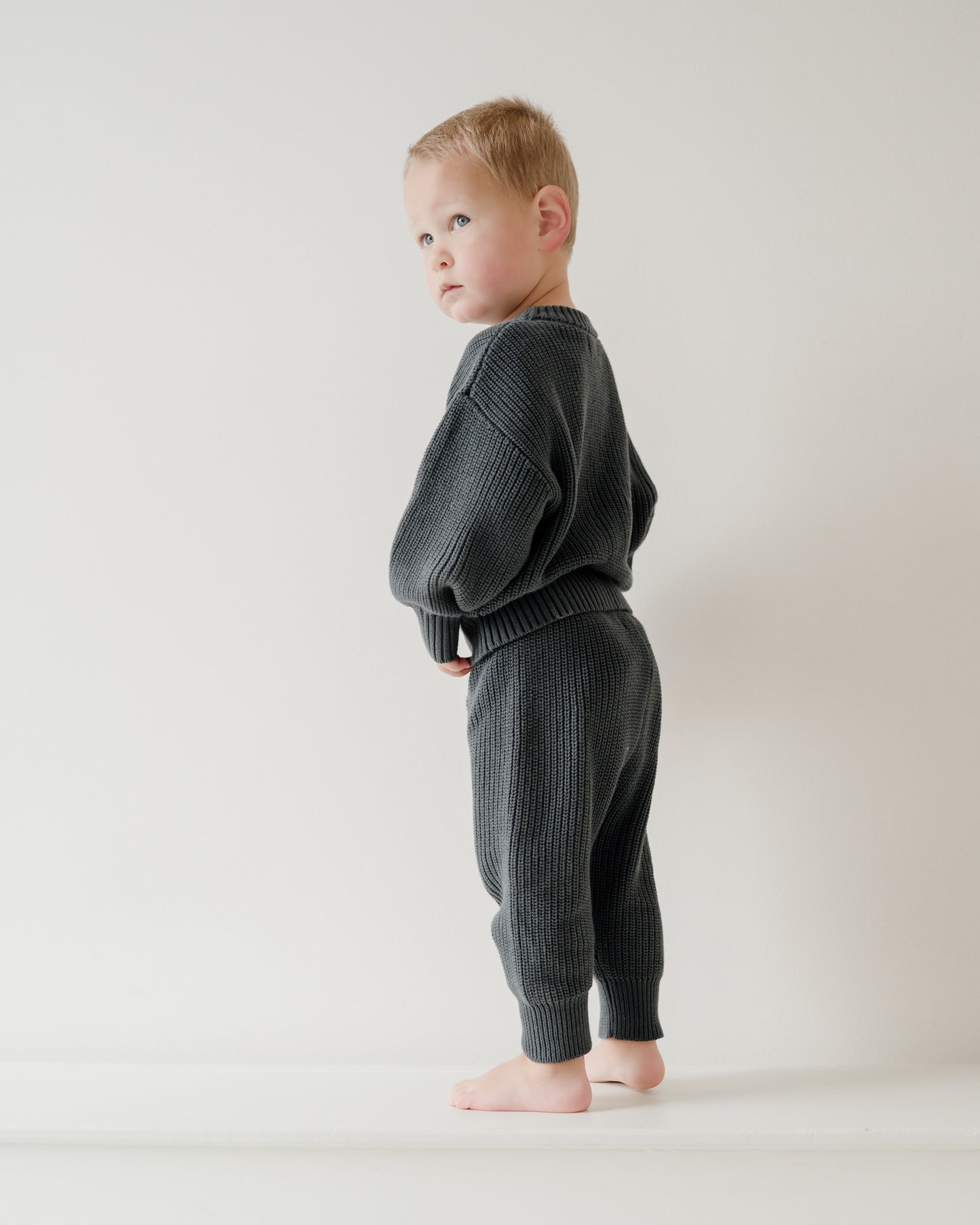 Chunky Knit Pants - Stormy