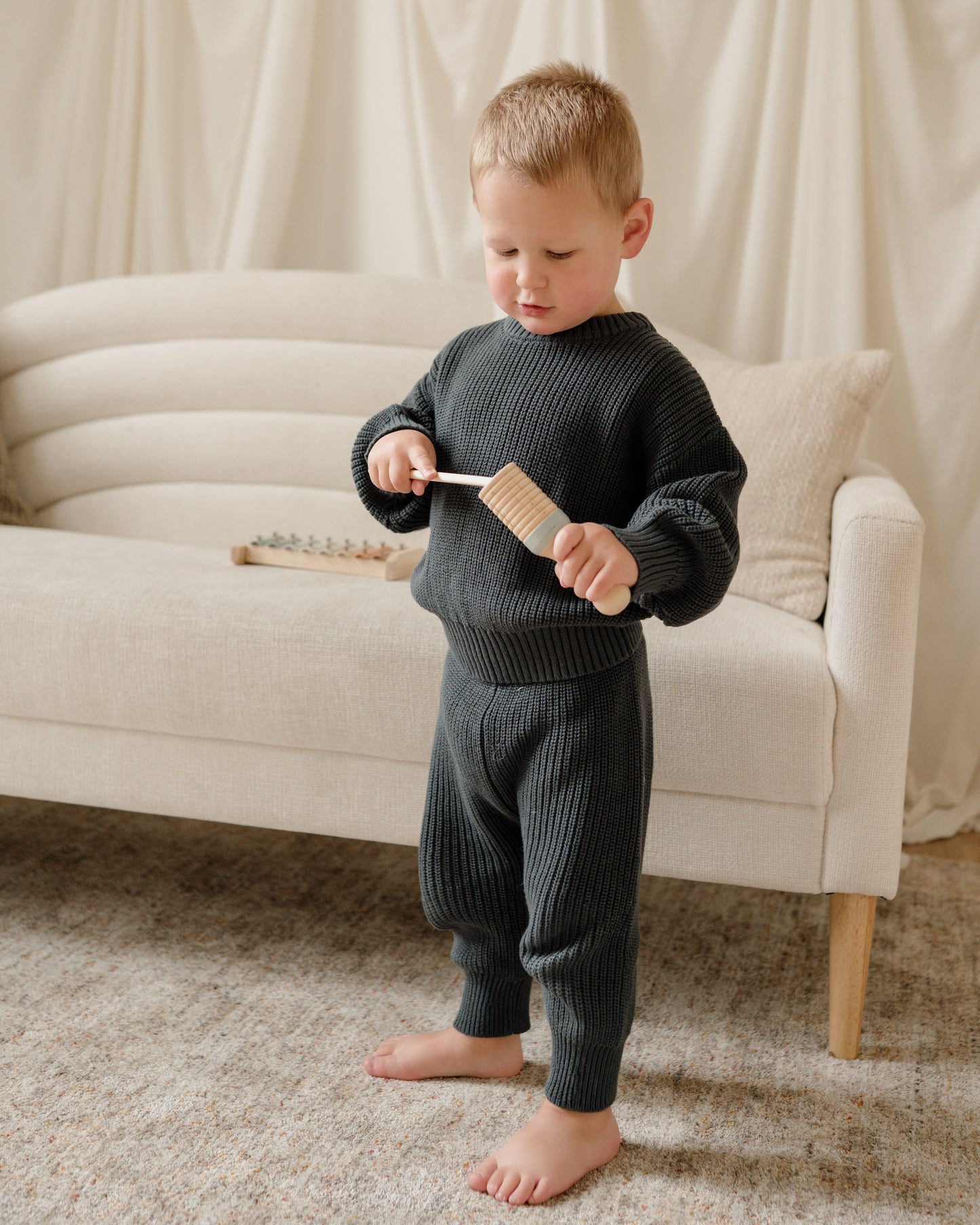 Chunky Knit Sweater - Stormy