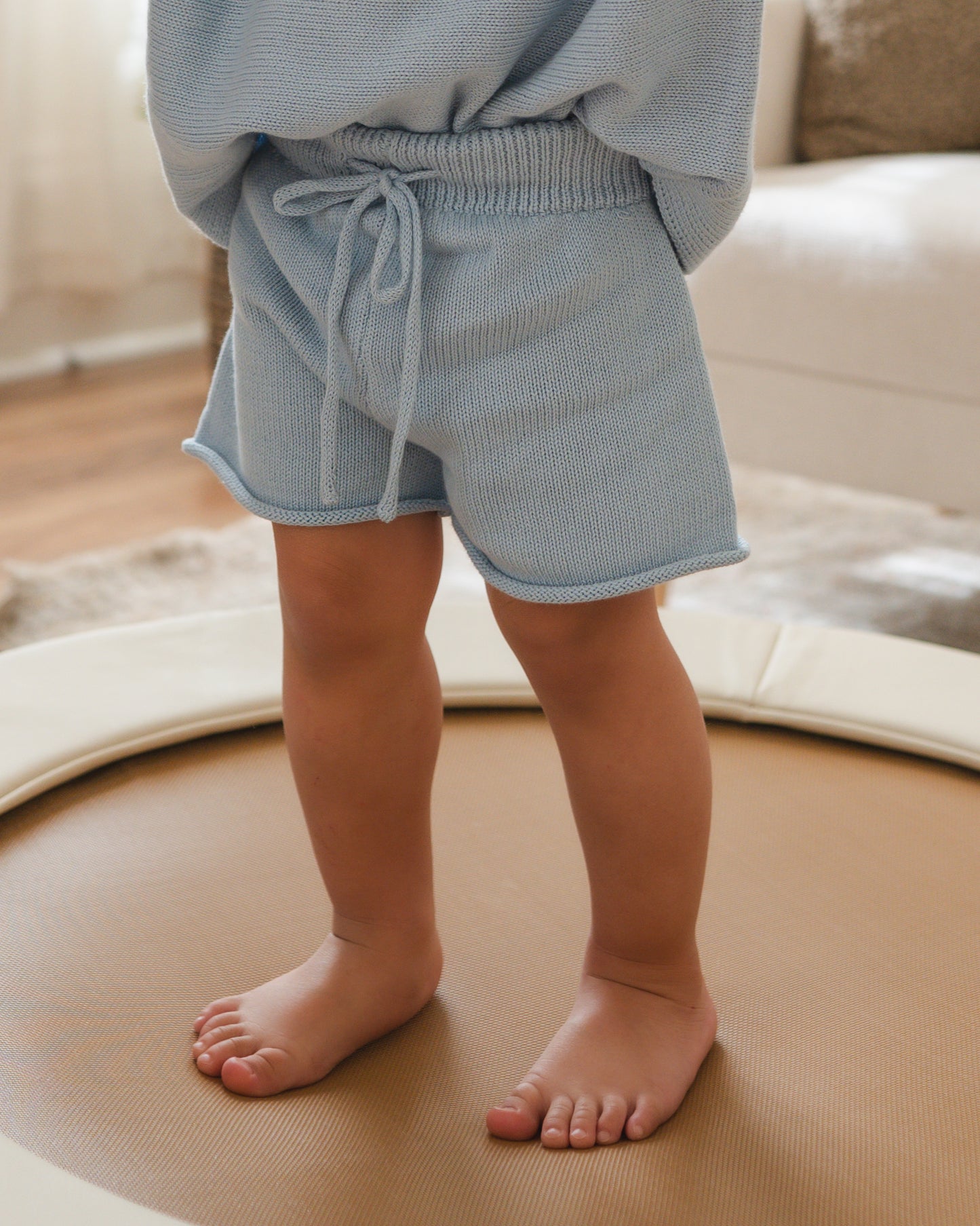 Oversized Summer Knit Set - Sky