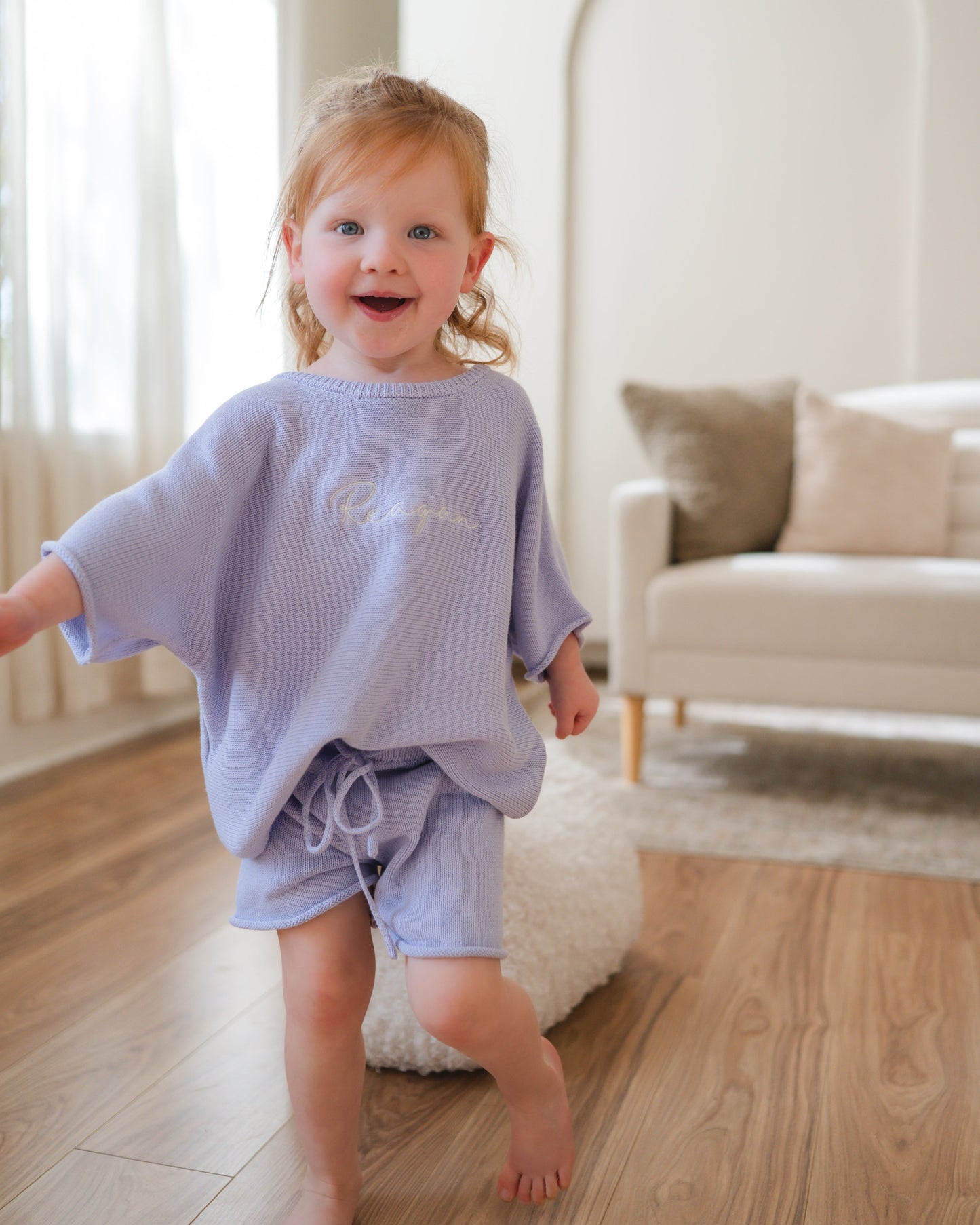 Oversized Summer Knit Set - Lavender