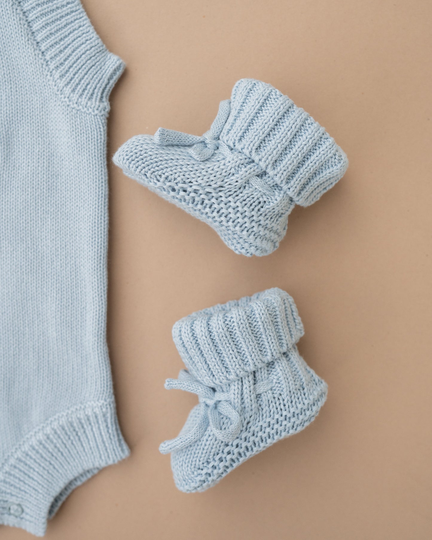 Knit Booties - Sky