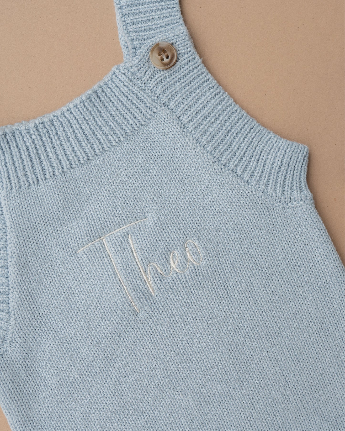 Summer Knit Romper - Sky