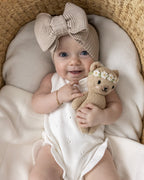 Pointelle Frill Summer Knit Romper - Cloud