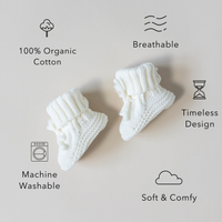 Knit Booties - Cloud