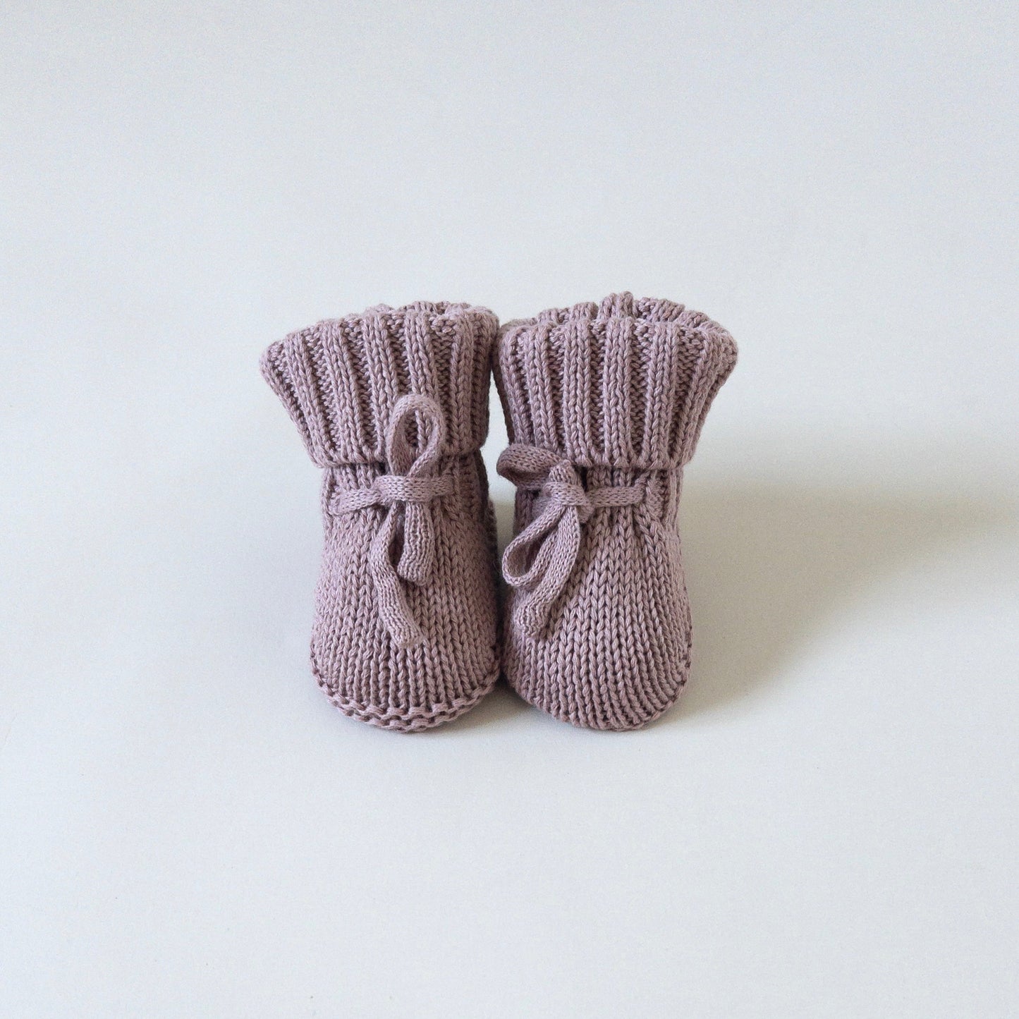 Knit Booties - Vintage Rose
