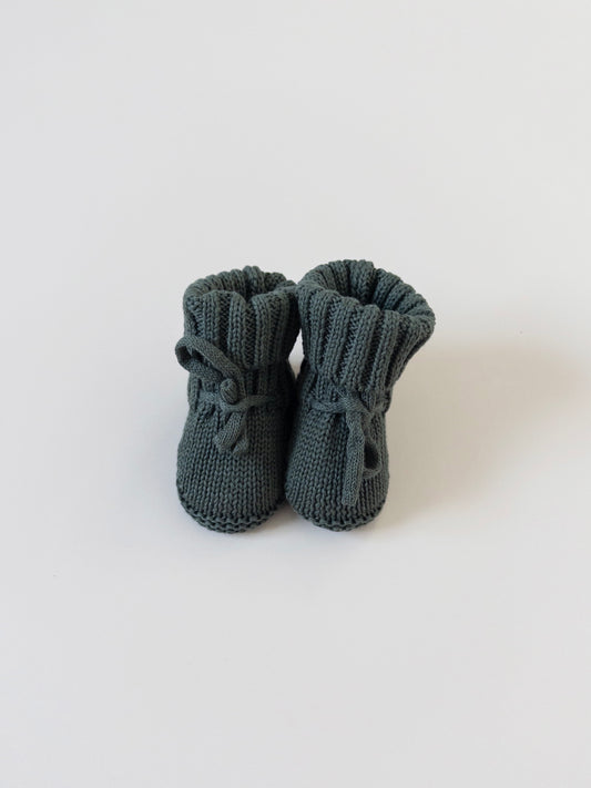 Knit Booties - Pine