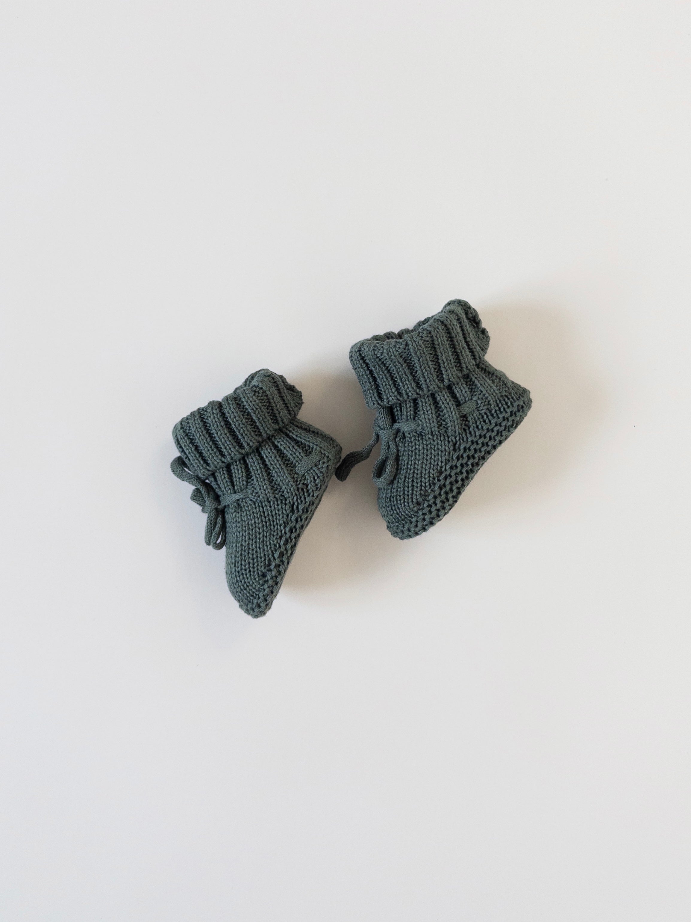 Knit Booties - Pine