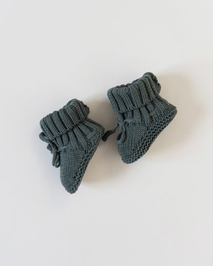 Knit Booties - Pine