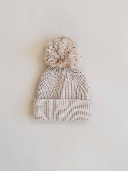 Knit Pom Hat - Oat