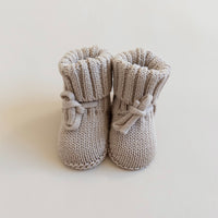 Knit Booties - Oat