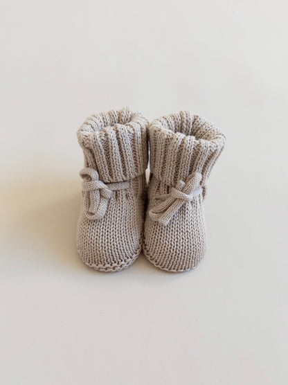 Knit Booties - Oat