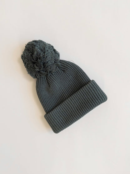 Knit Pom Hat - Pine