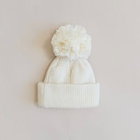Knit Pom Hat - Bone