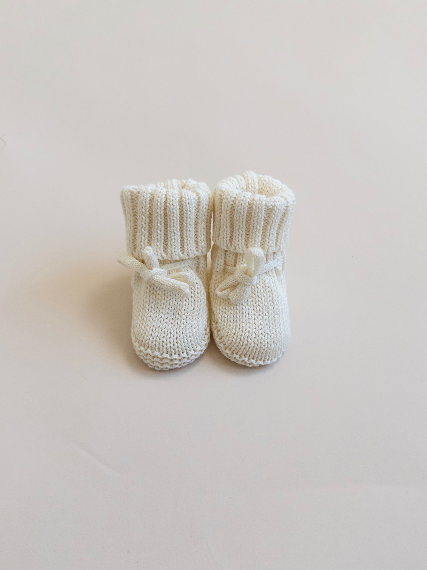 Knit Booties - Bone