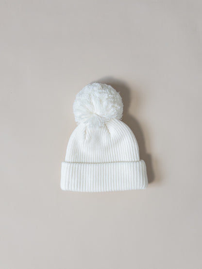 Knit Pom Hat - Cloud