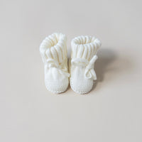 Knit Booties - Cloud