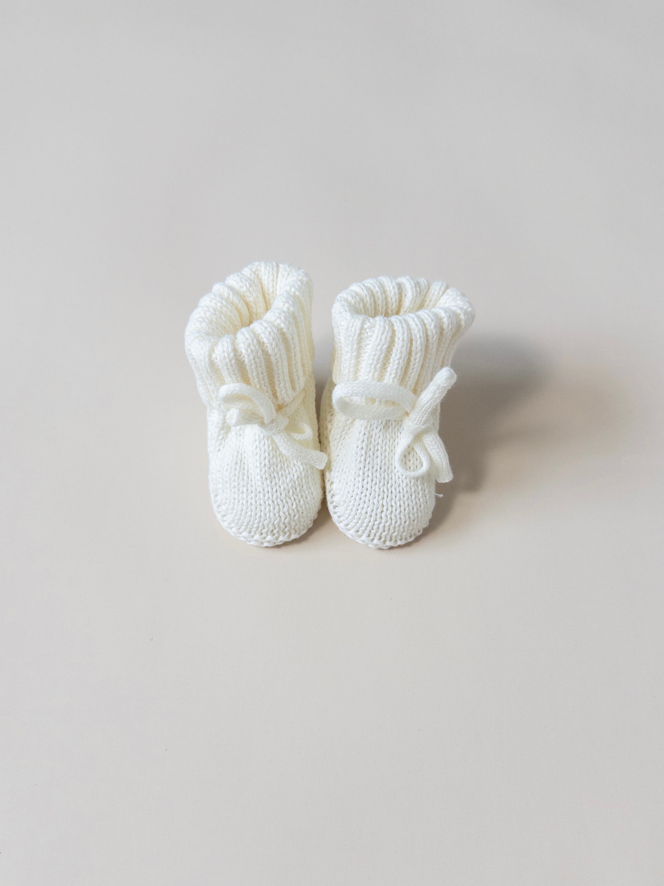 Knit Booties - Cloud