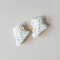 Knit Booties - Cloud