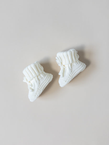 Knit Booties - Cloud