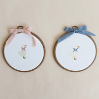 Mother Goose Embroidered Hoop Sign