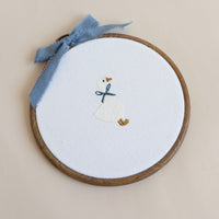 Mother Goose Embroidered Hoop Sign