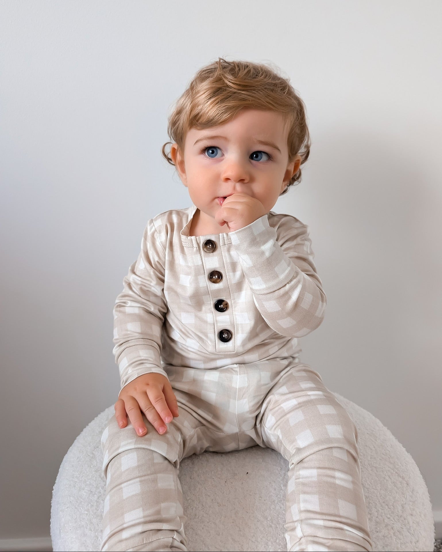 Bamboo 2 Piece Set - Sandstone Gingham
