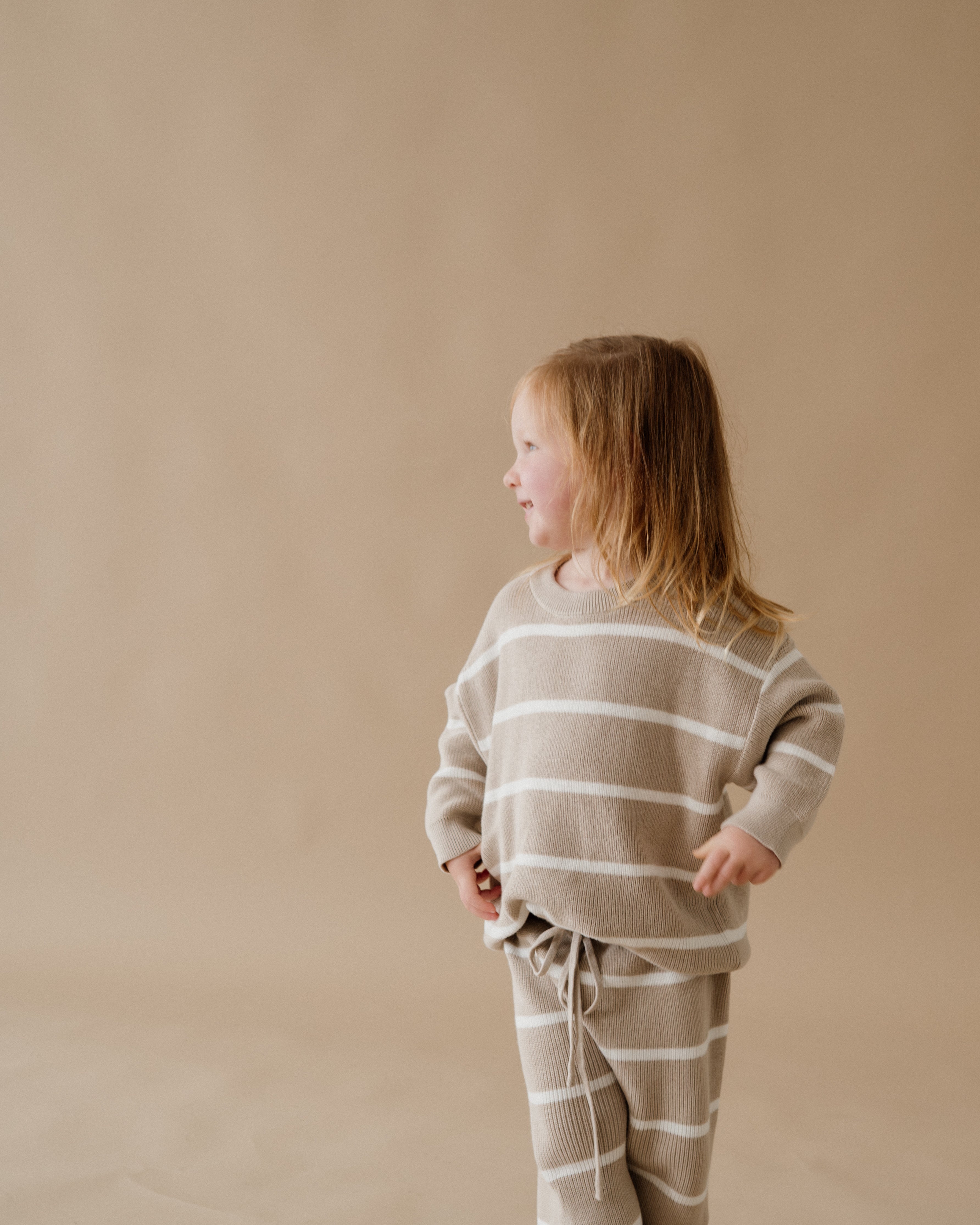 Oat Stripe Knit Sweater