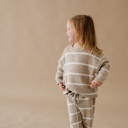 Oat Stripe Knit Sweater