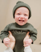 Knit Pom Hat - Pine