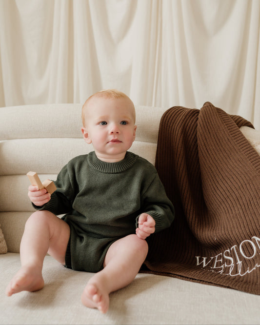 Knit Romper - Pine
