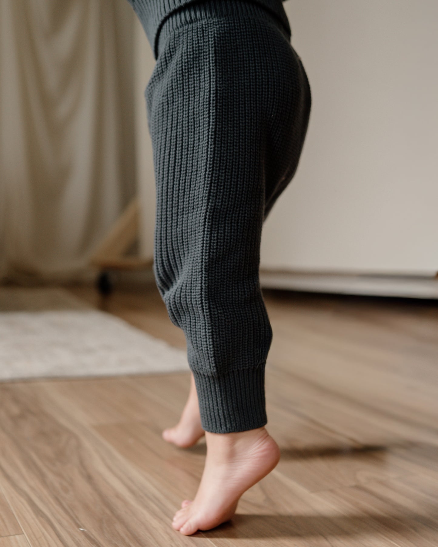 Chunky Knit Pants - Stormy