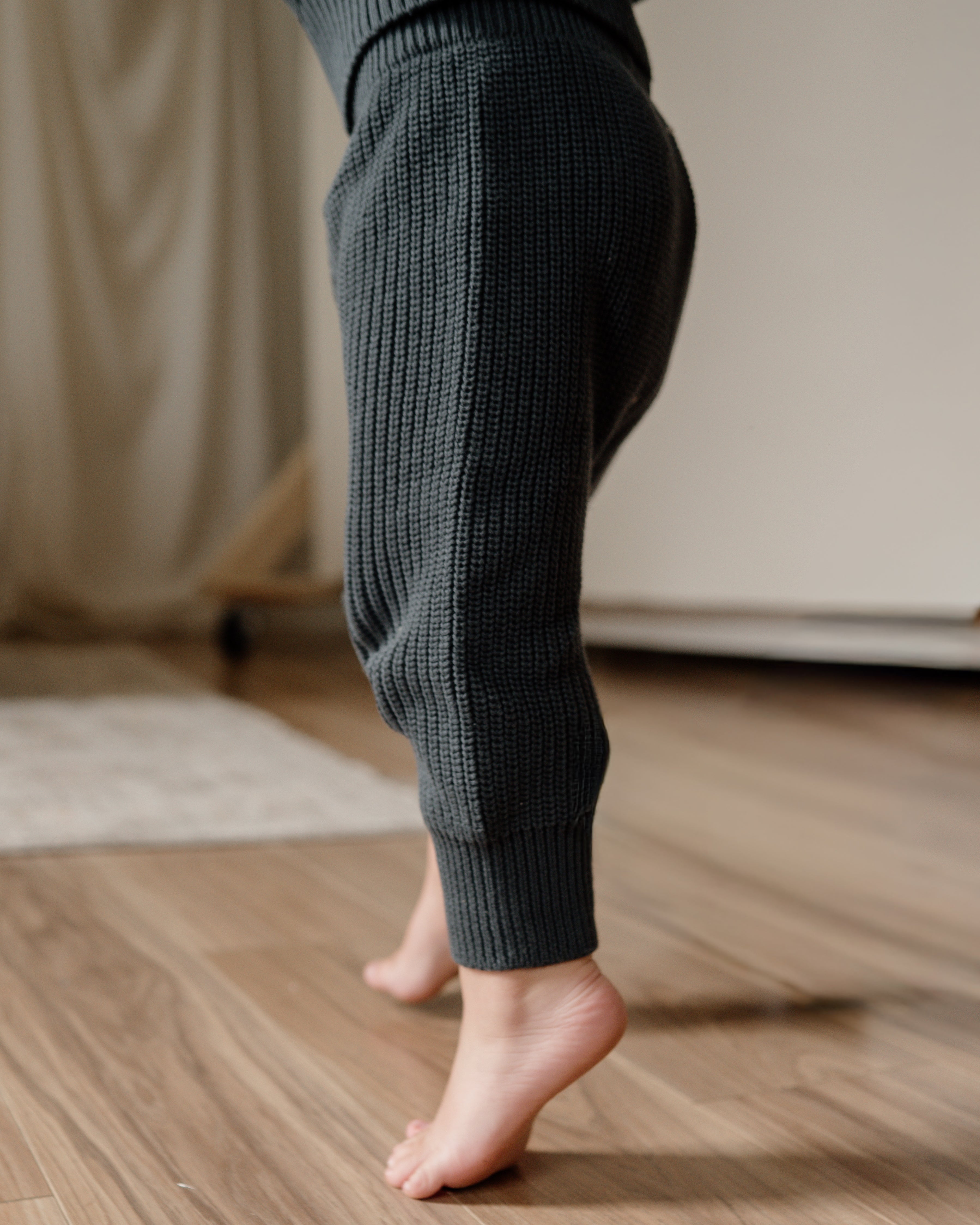Chunky Knit Pants - Stormy