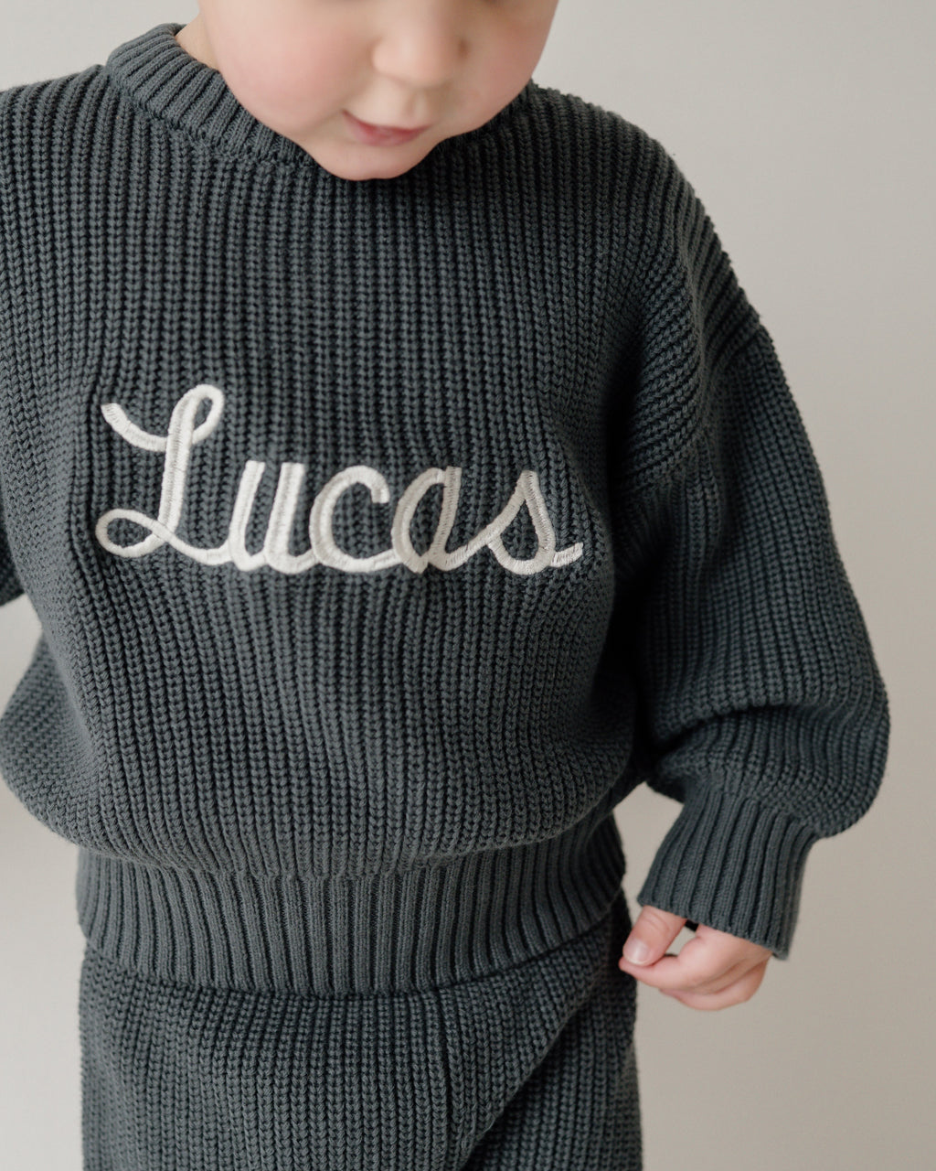 Chunky Knit Sweater - Stormy