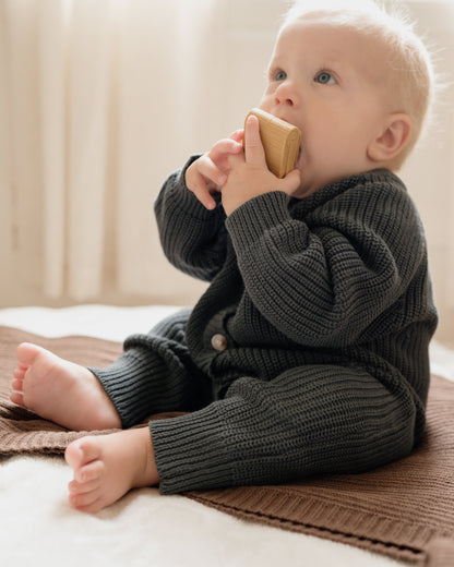 Button Knit Jumpsuit - Stormy