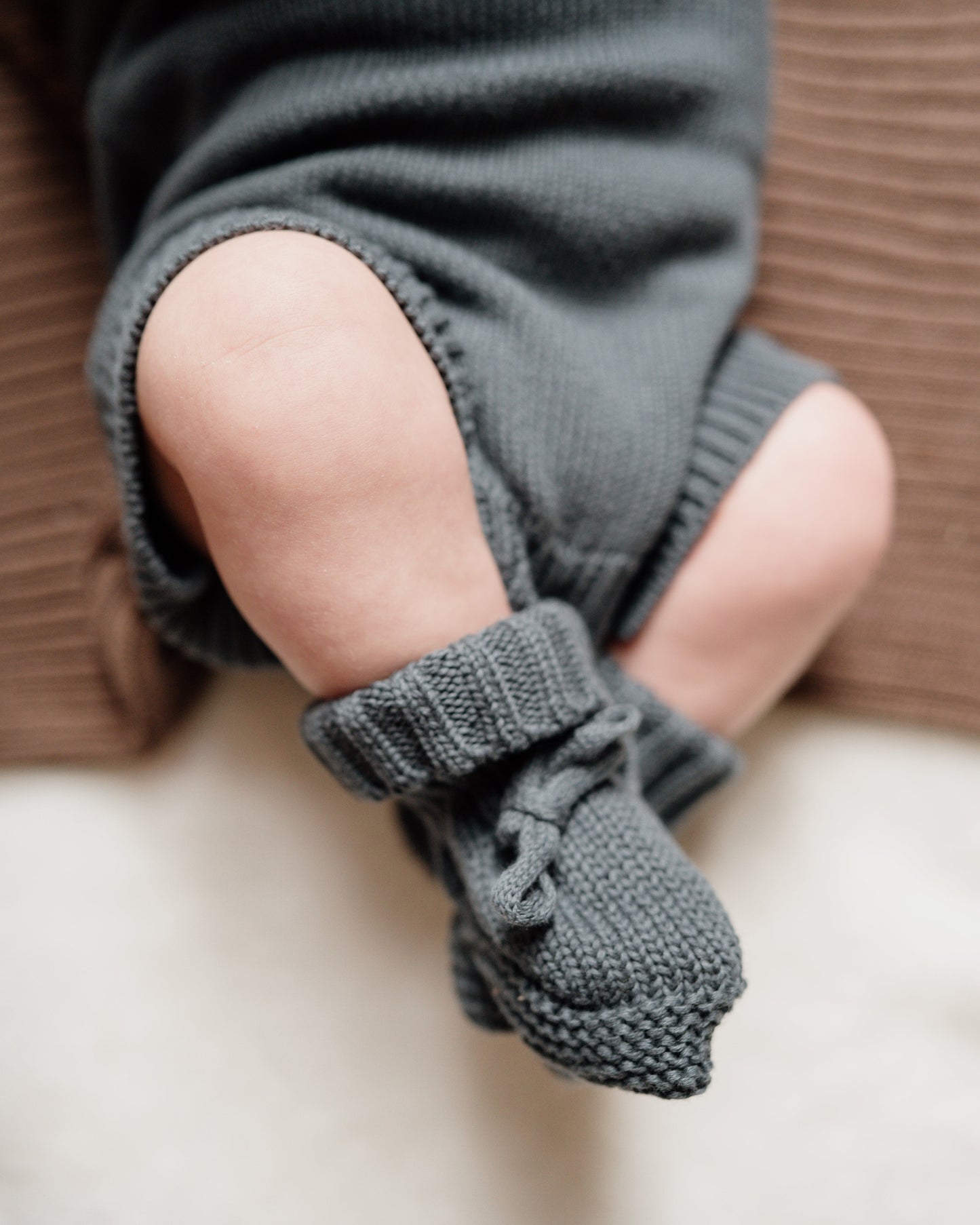 Knit Booties - Stormy