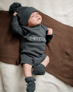 Ribbed Knit Blanket - Chocolate