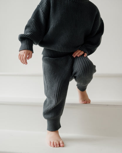 Chunky Knit Pants - Stormy