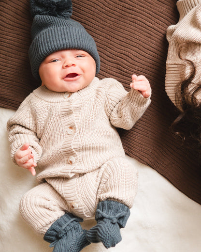 Knit Booties - Stormy