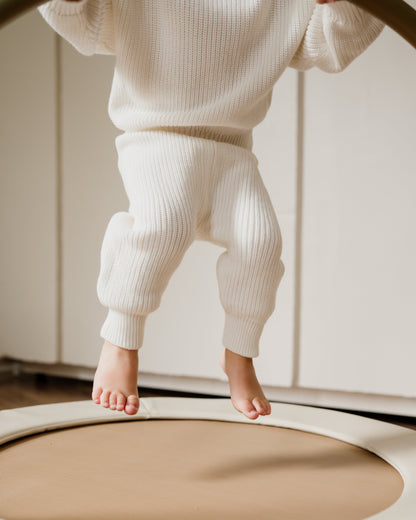 Chunky Knit Pants - Cloud