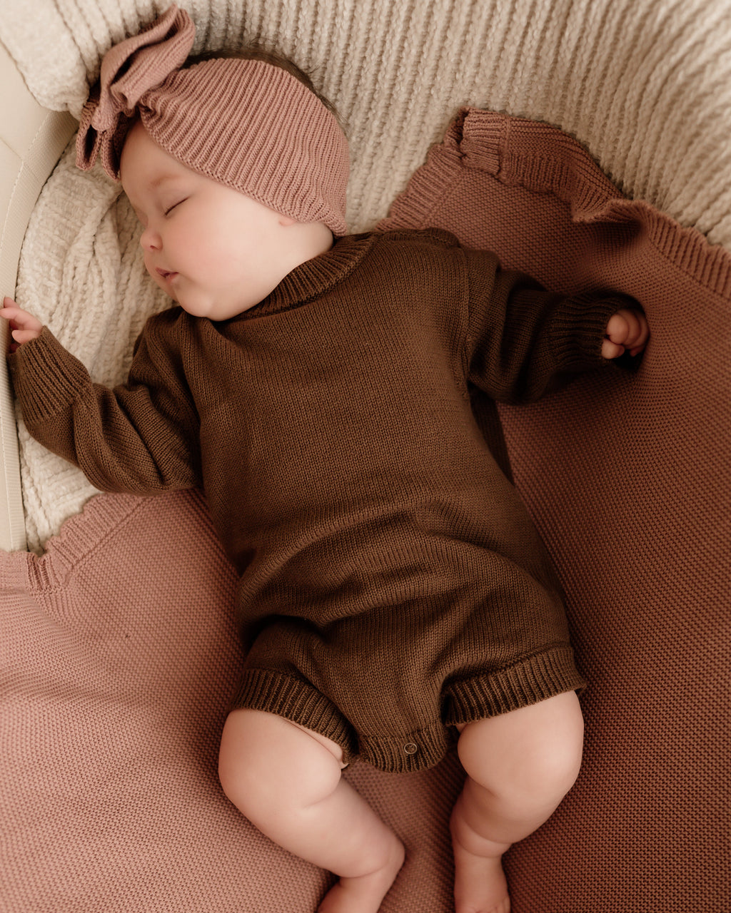 Knit Romper - Chocolate