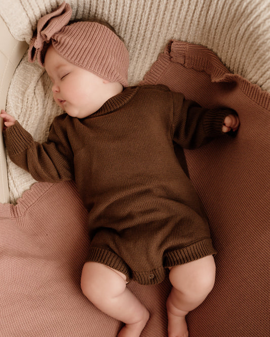 Knit Romper - Chocolate
