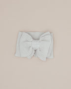 Ribbed Knit Bow Headband - Oat
