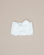 Ribbed Knit Bow Headband - Cloud