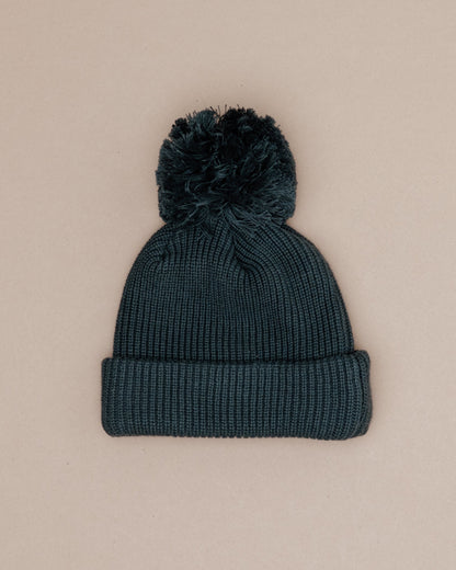 Knit Pom Hat - Stormy