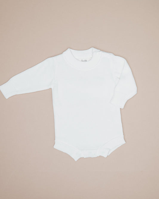 Knit Romper - Cloud