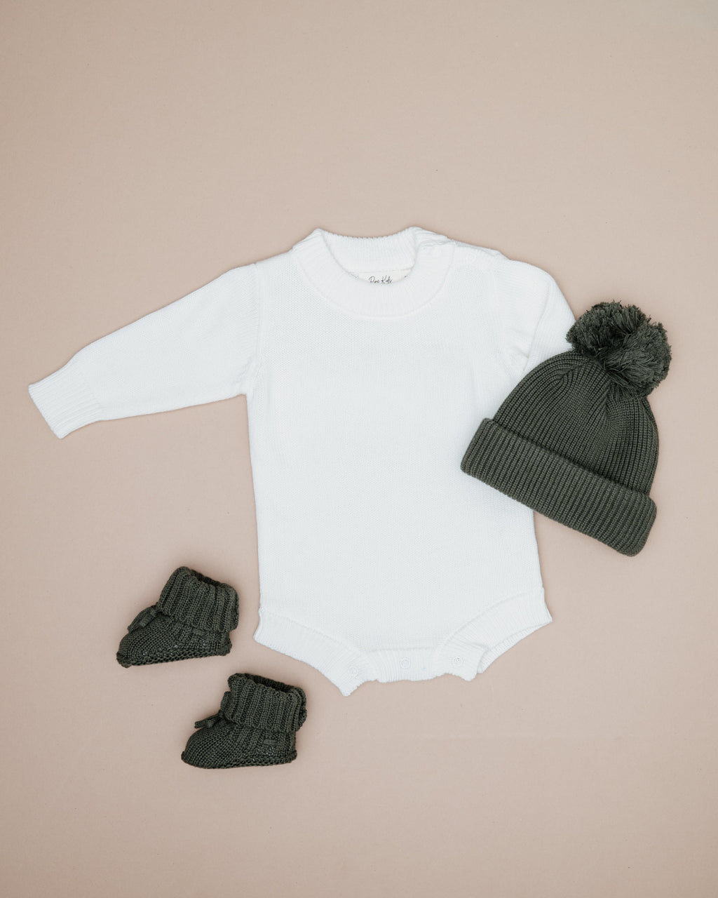 Knit Pom Hat - Pine