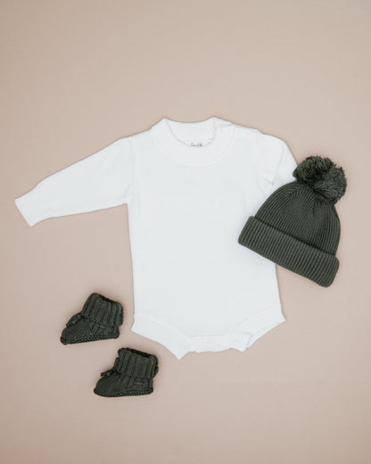 Knit Pom Hat - Pine *new fit*